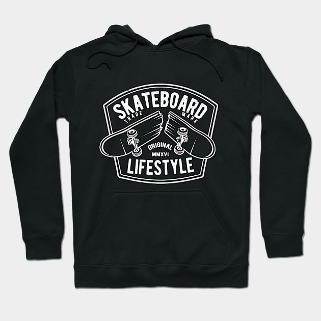 Skateboard Lifestyle Snapped Deck Hoodie by Rebus28